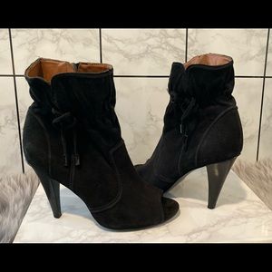 Calvin Klein Black Suede Bag Bootie
